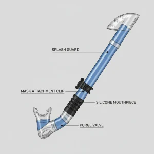 ساختار اسنورکل چیست؟ | بررسی کامل اجزا و انواع اسنورکل غواصی (راهنمای مرجع 2025)